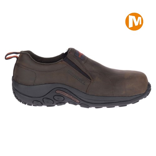 Pánské Pracovní Boty Merrell Jungle Moc Leather Comp Toe Čokolády (CZ. QFXPU)